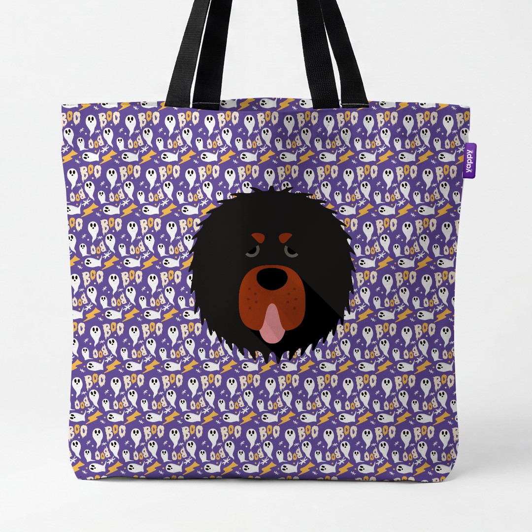 'Boo Ghosts' - Personalized {breedCommonName} Canvas Bag