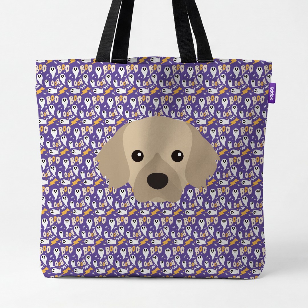 'Boo Ghosts' - Personalised {breedCommonName} Canvas Bag