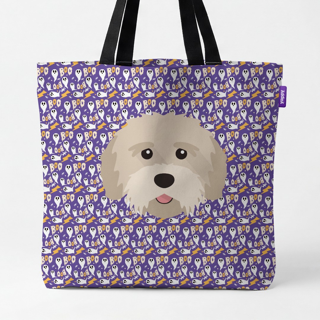 'Boo Ghosts' - Personalised {breedCommonName} Canvas Bag