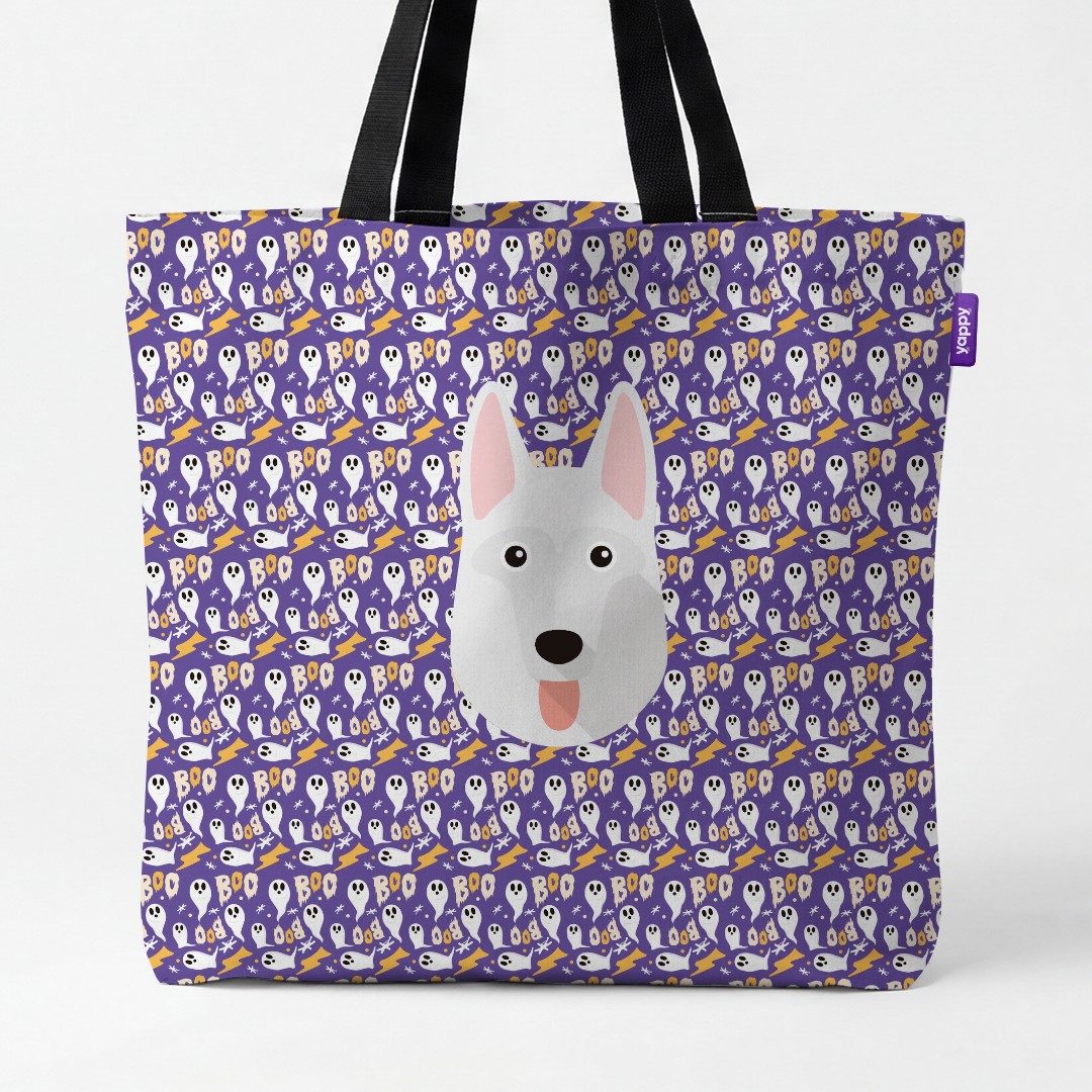'Boo Ghosts' - Personalized {breedCommonName} Canvas Bag