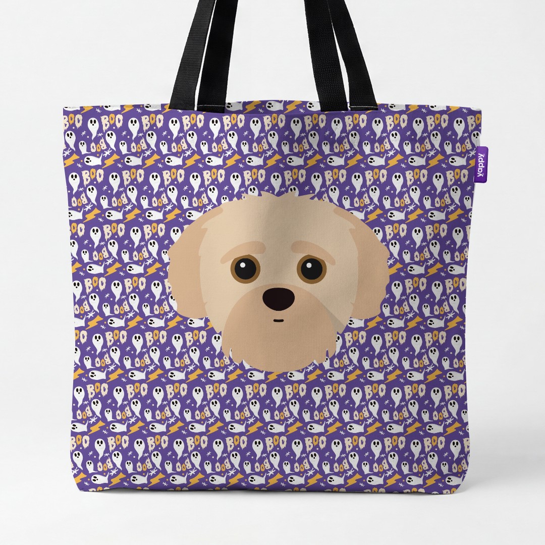 'Boo Ghosts' - Personalized {breedCommonName} Canvas Bag