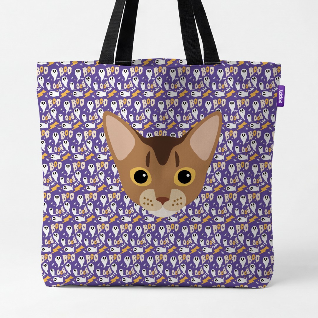 'Boo Ghosts' - Personalized {breedCommonName} Canvas Bag