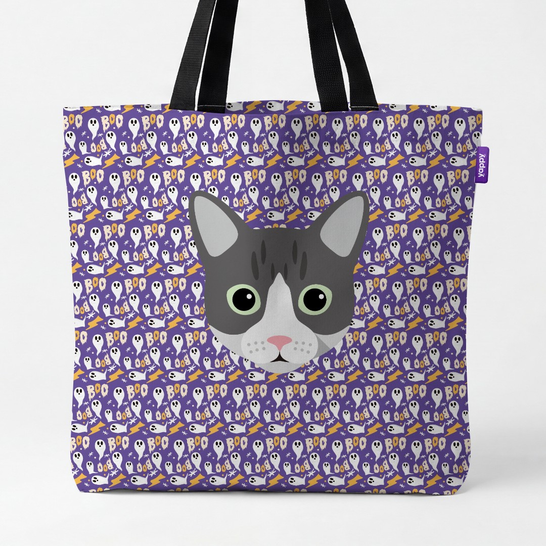 'Boo Ghosts' - Personalized {breedCommonName} Canvas Bag