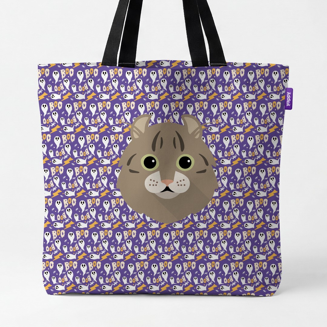 'Boo Ghosts' - Personalized {breedCommonName} Canvas Bag