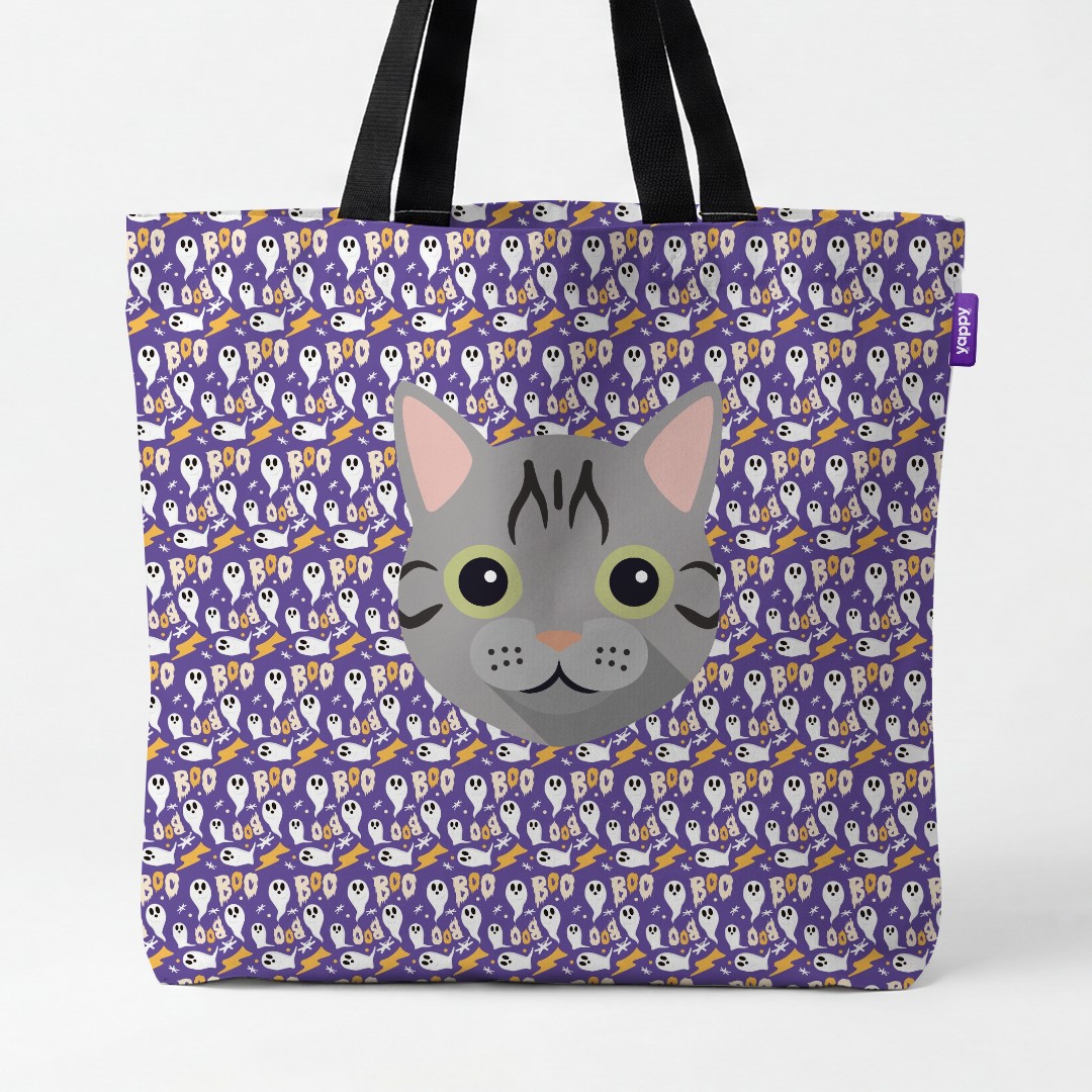 'Boo Ghosts' - Personalized {breedCommonName} Canvas Bag