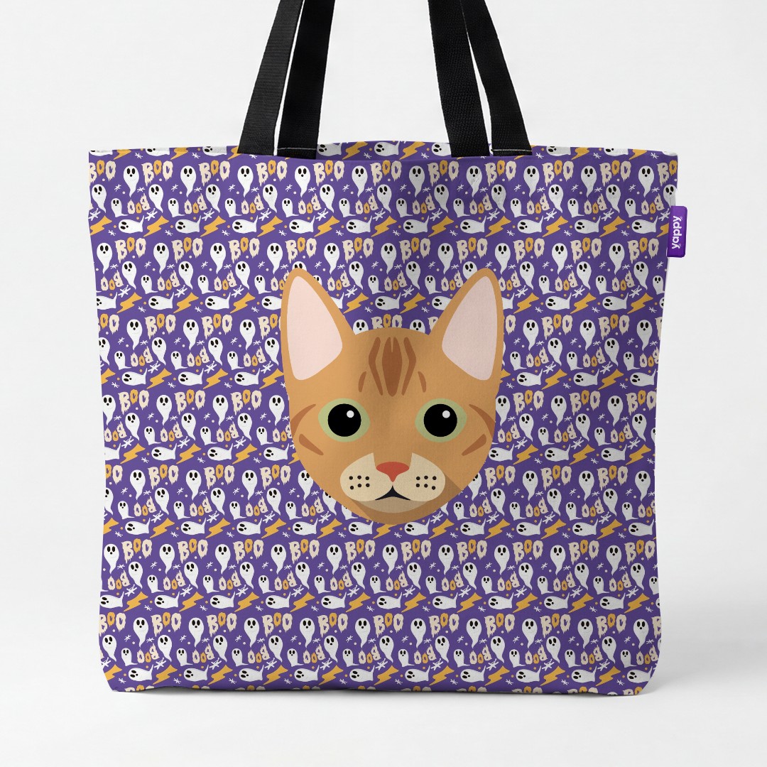 'Boo Ghosts' - Personalized {breedCommonName} Canvas Bag
