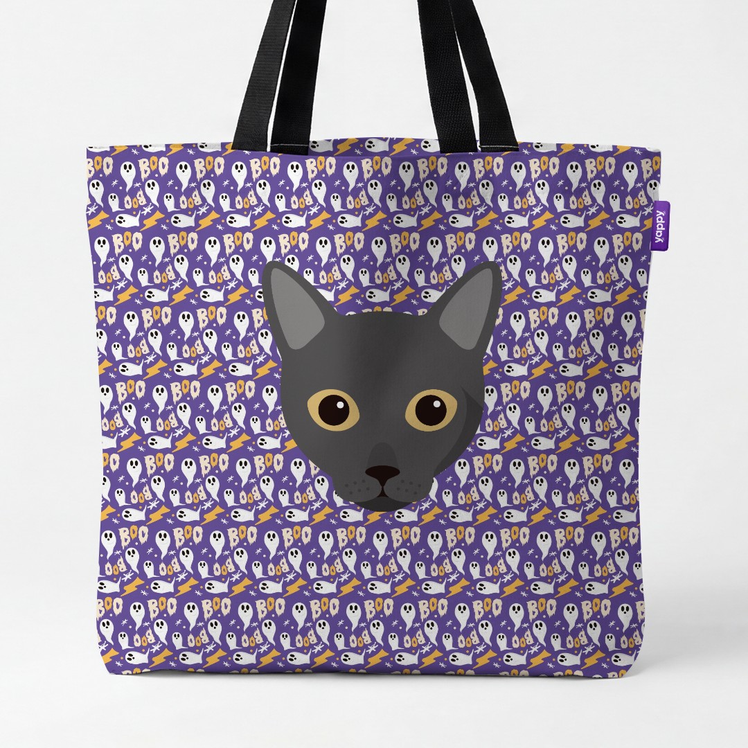 'Boo Ghosts' - Personalized {breedCommonName} Canvas Bag