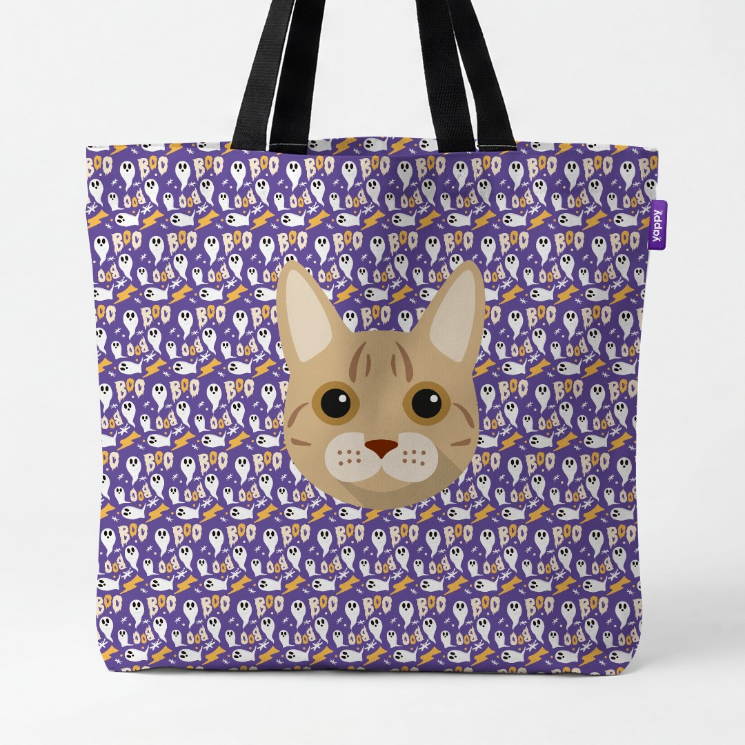 'Boo Ghosts' - Personalized {breedCommonName} Canvas Bag