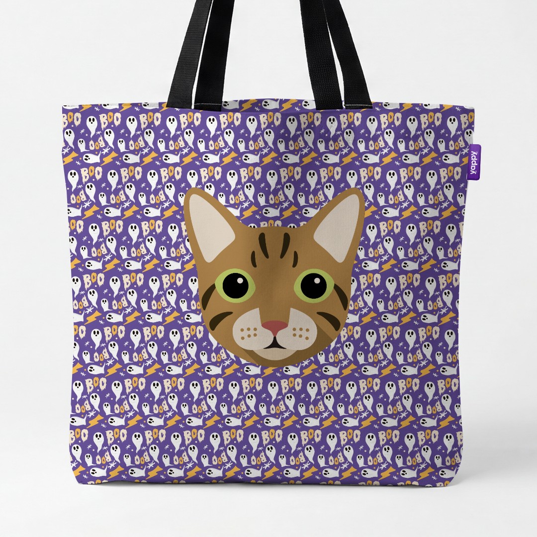 'Boo Ghosts' - Personalized {breedCommonName} Canvas Bag