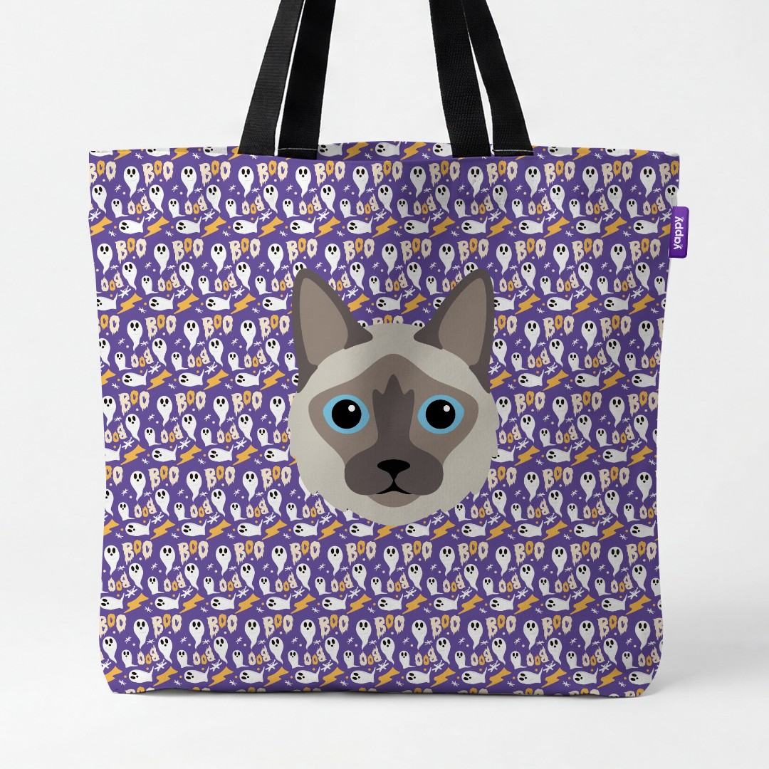 'Boo Ghosts' - Personalized {breedCommonName} Canvas Bag