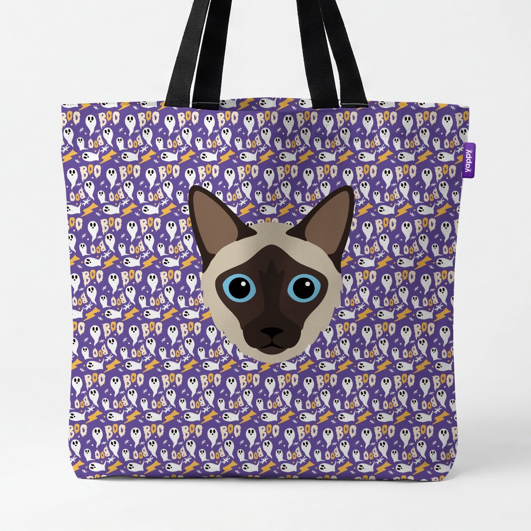 'Boo Ghosts' - Personalized {breedCommonName} Canvas Bag