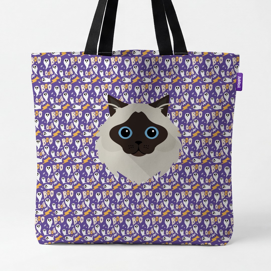 'Boo Ghosts' - Personalized {breedCommonName} Canvas Bag