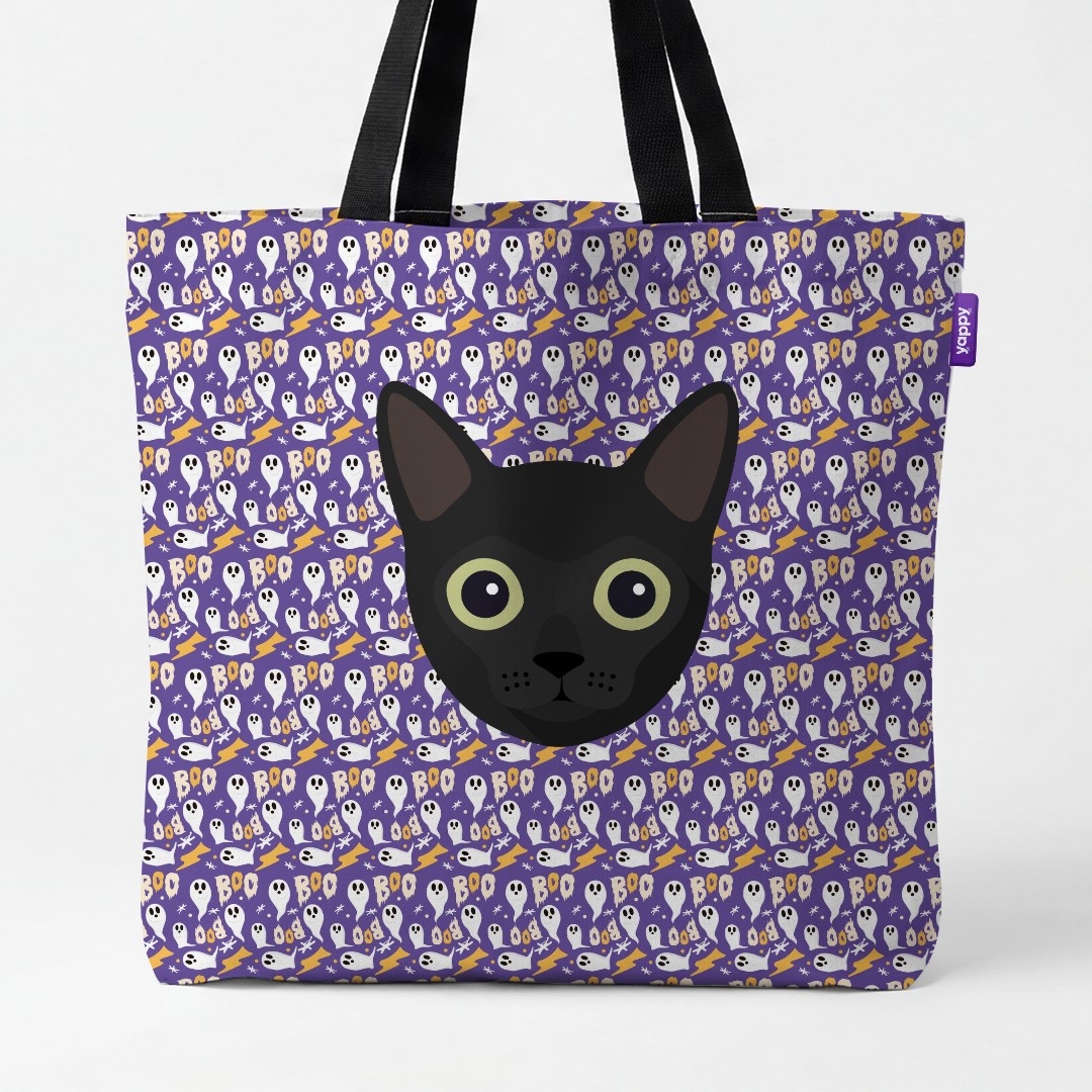'Boo Ghosts' - Personalized {breedCommonName} Canvas Bag
