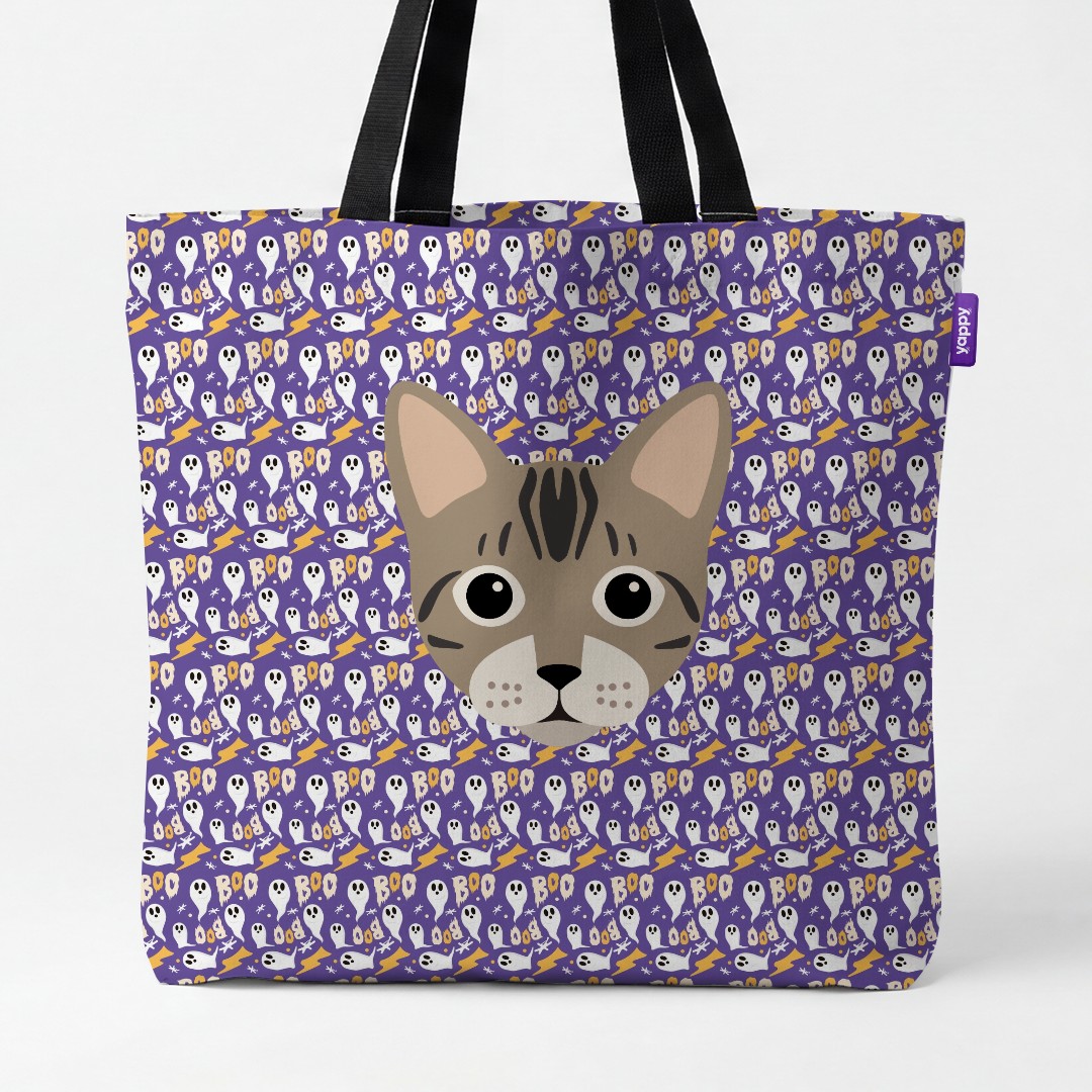 'Boo Ghosts' - Personalized {breedCommonName} Canvas Bag