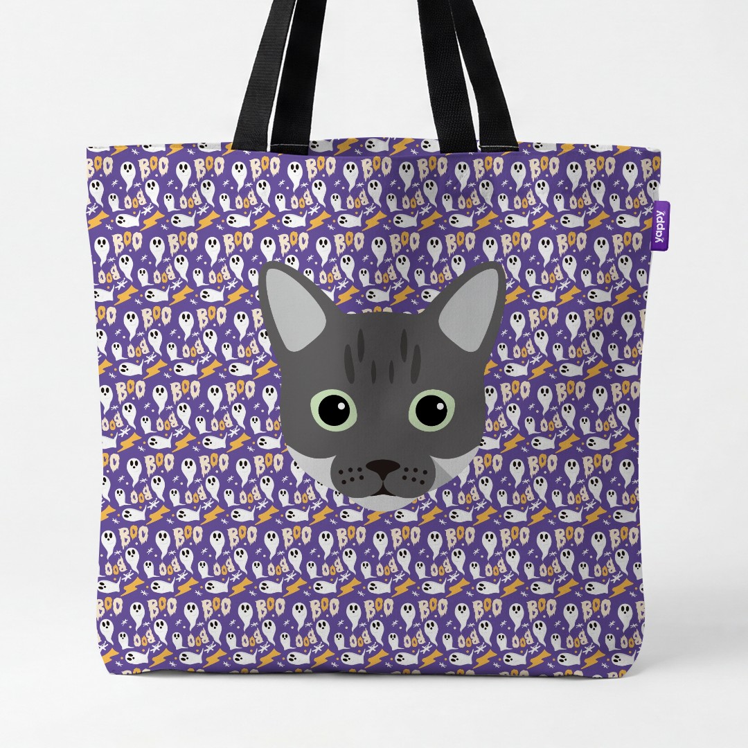 'Boo Ghosts' - Personalized {breedCommonName} Canvas Bag