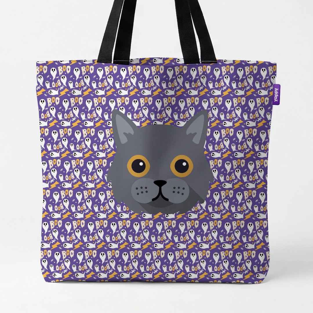 'Boo Ghosts' - Personalized {breedCommonName} Canvas Bag