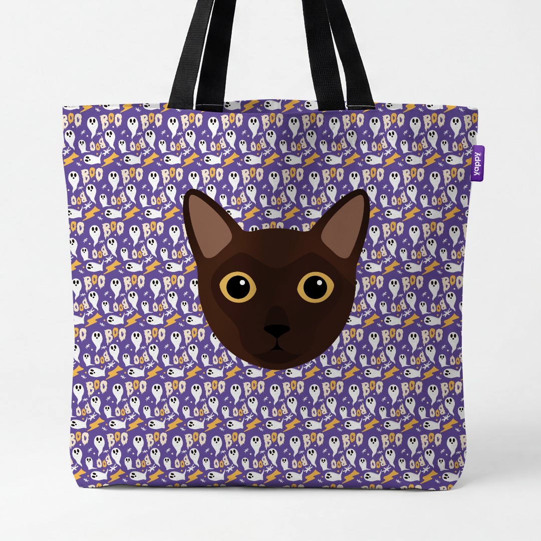 'Boo Ghosts' - Personalized {breedCommonName} Canvas Bag