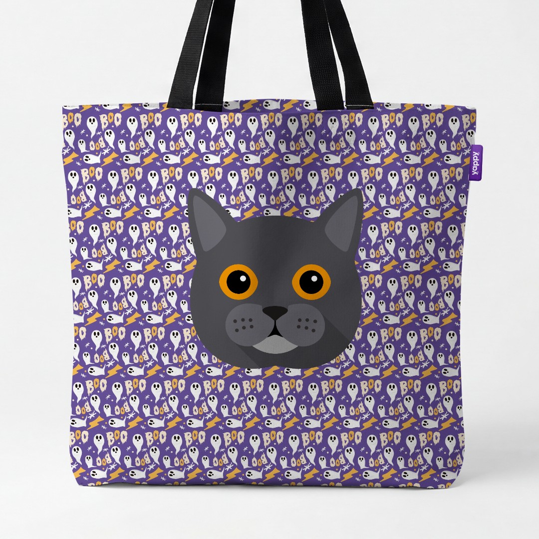 'Boo Ghosts' - Personalized {breedCommonName} Canvas Bag