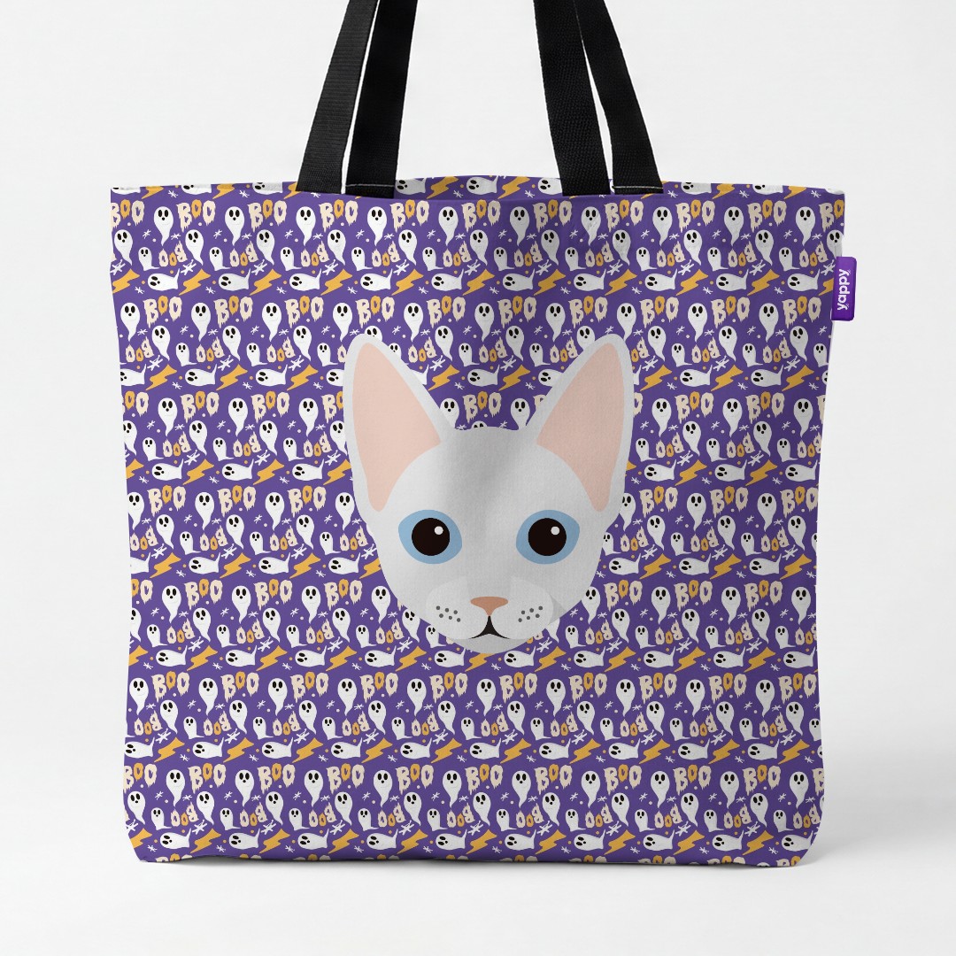 'Boo Ghosts' - Personalized {breedCommonName} Canvas Bag