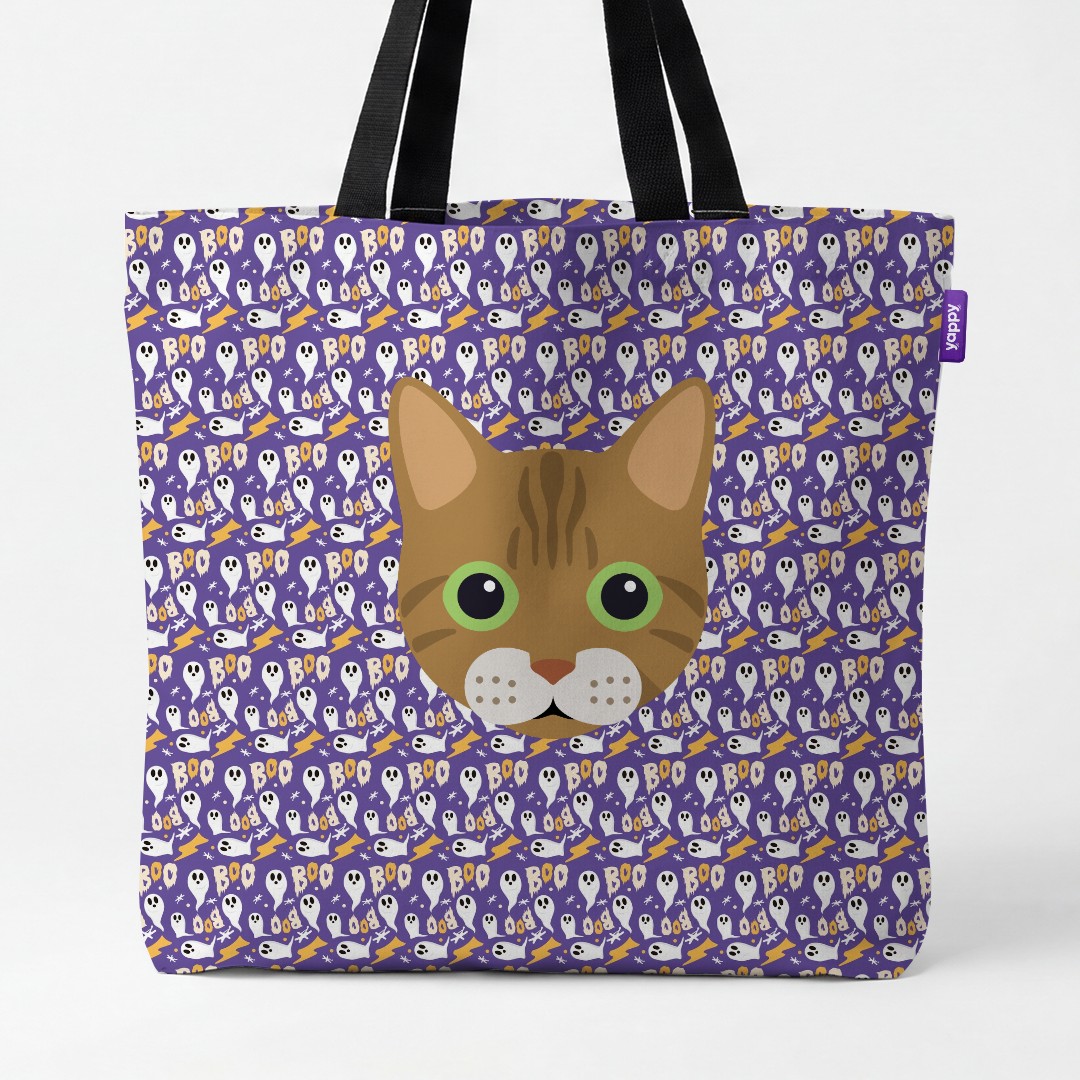 'Boo Ghosts' - Personalized {breedCommonName} Canvas Bag