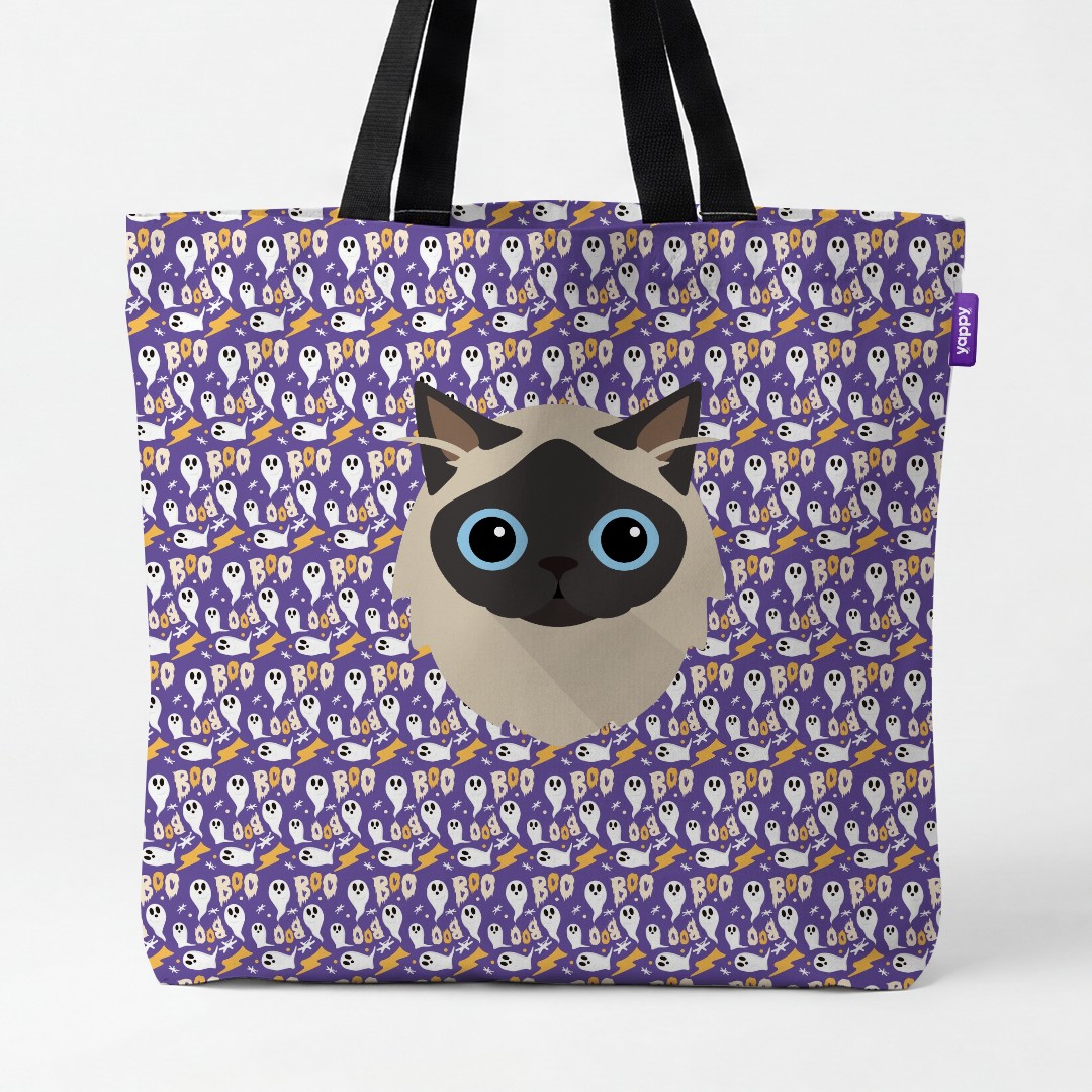 'Boo Ghosts' - Personalized {breedCommonName} Canvas Bag