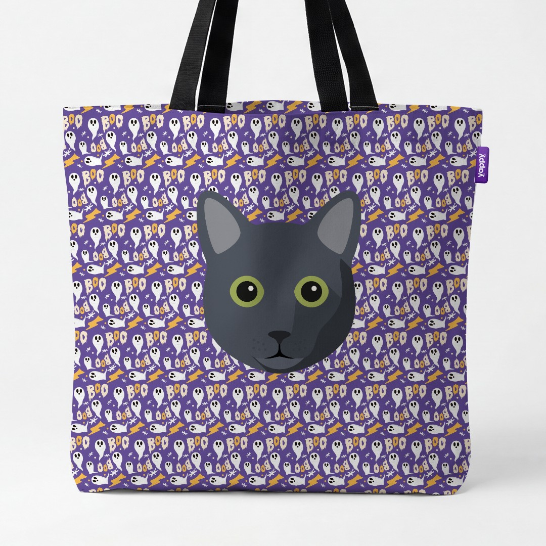 'Boo Ghosts' - Personalized {breedCommonName} Canvas Bag