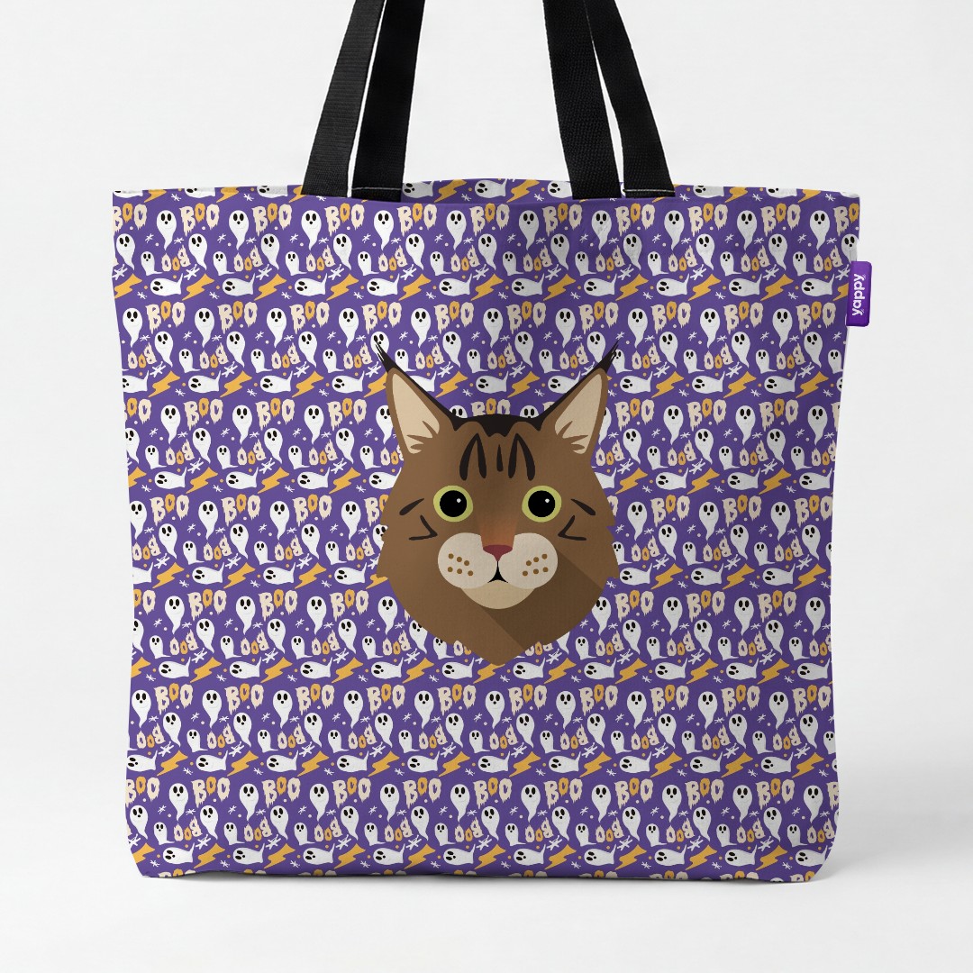 'Boo Ghosts' - Personalized {breedCommonName} Canvas Bag