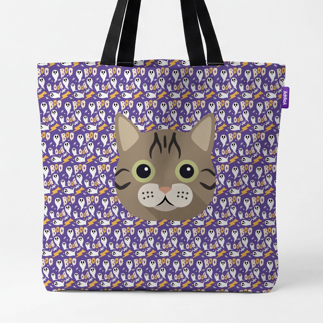 'Boo Ghosts' - Personalized {breedCommonName} Canvas Bag