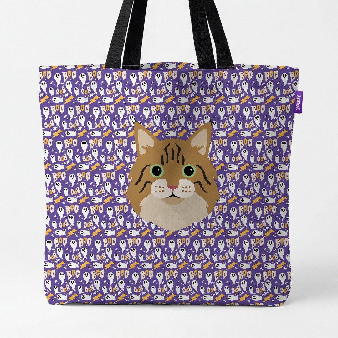'Boo Ghosts' - Personalized {breedCommonName} Canvas Bag