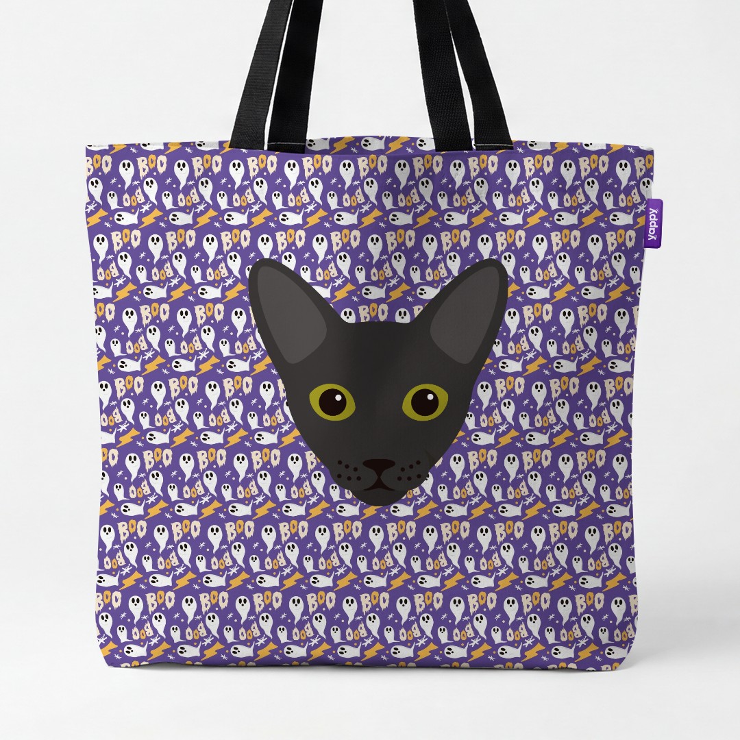 'Boo Ghosts' - Personalized {breedCommonName} Canvas Bag