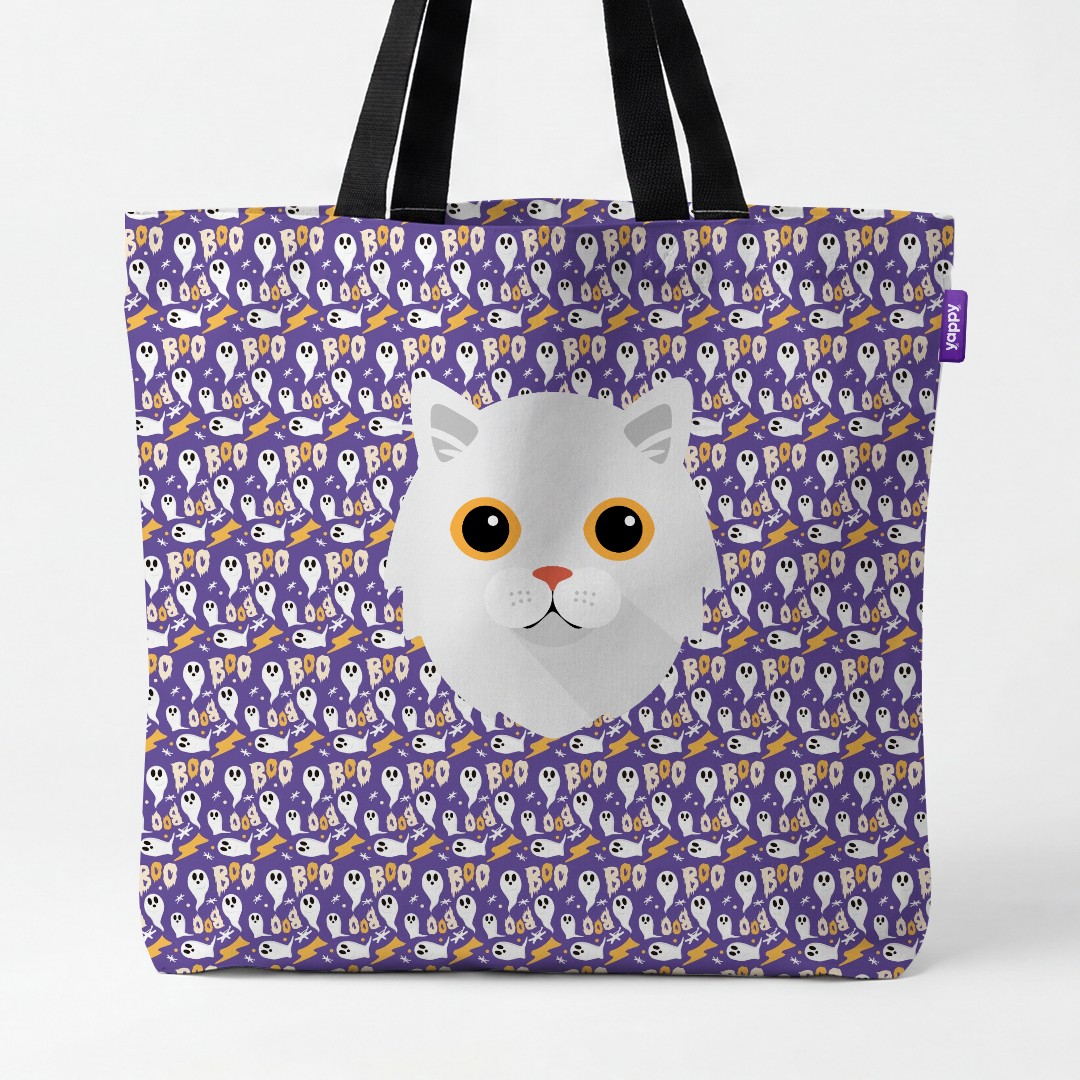 'Boo Ghosts' - Personalized {breedCommonName} Canvas Bag