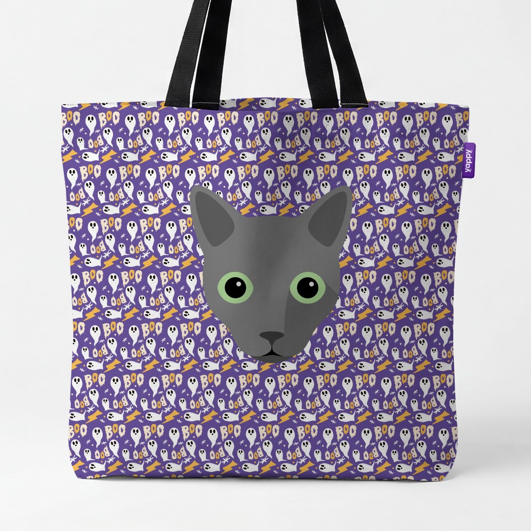 'Boo Ghosts' - Personalized {breedCommonName} Canvas Bag