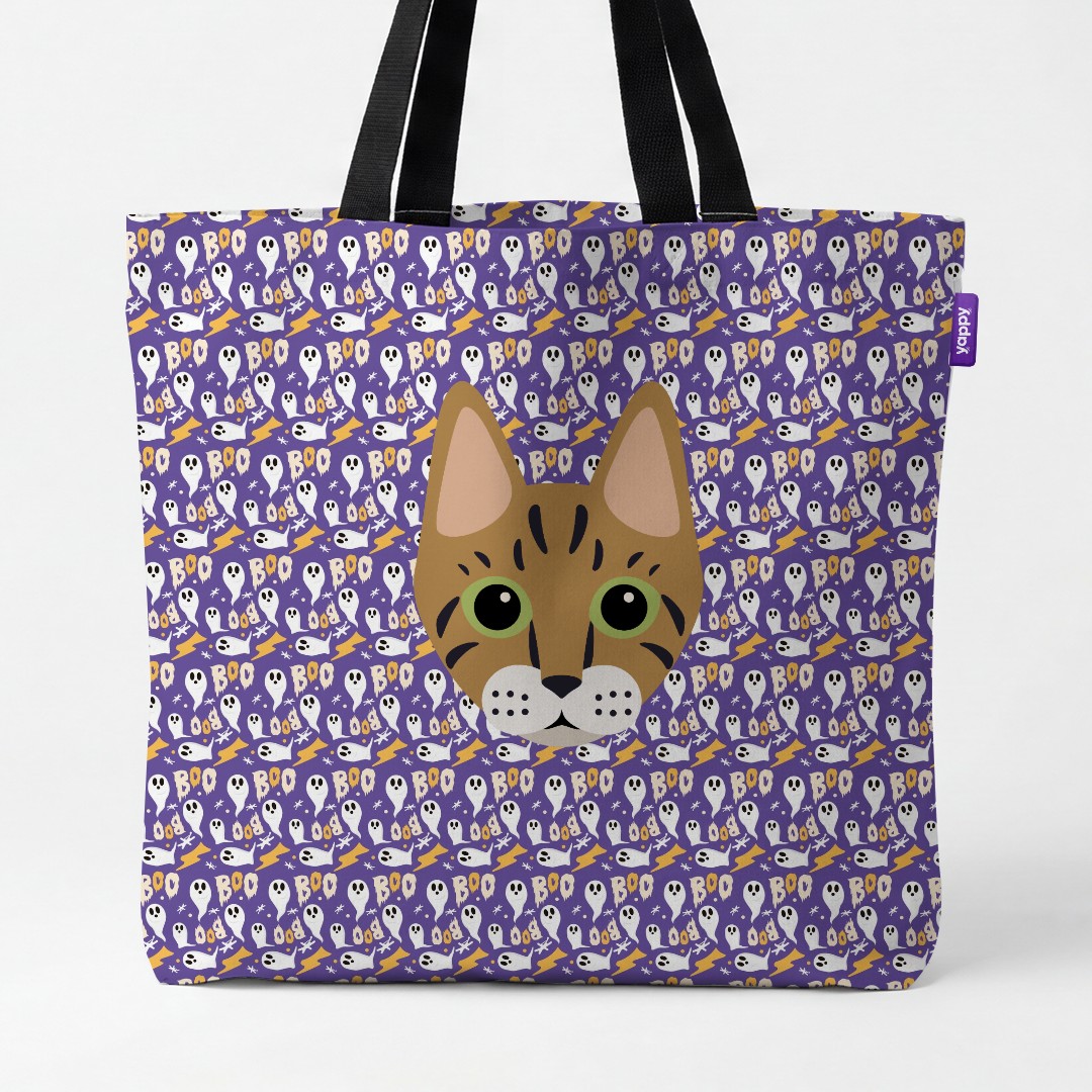 'Boo Ghosts' - Personalized {breedCommonName} Canvas Bag