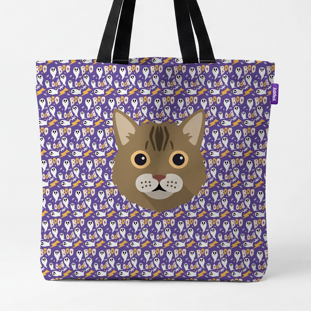 'Boo Ghosts' - Personalized {breedCommonName} Canvas Bag
