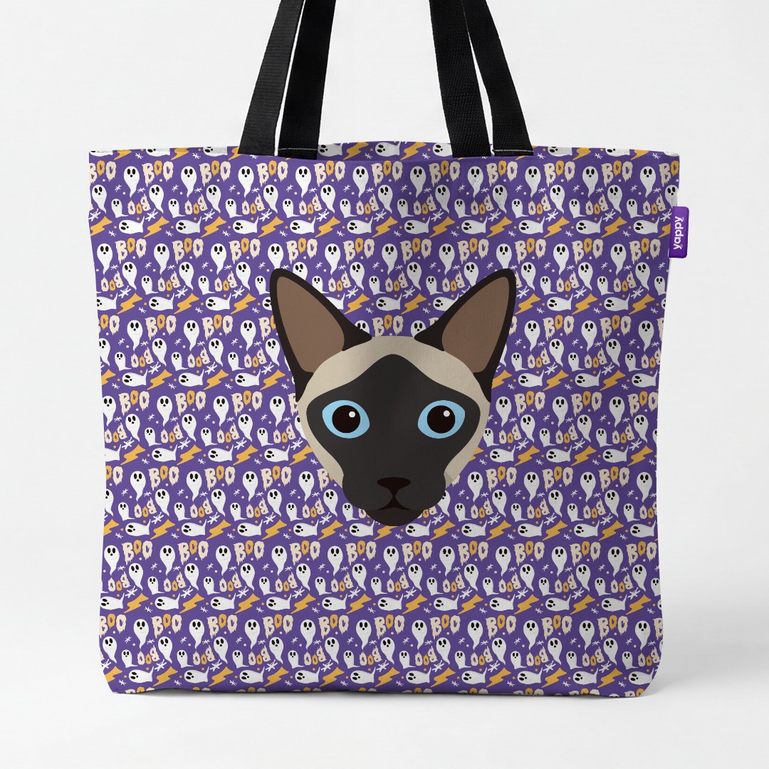 'Boo Ghosts' - Personalized {breedCommonName} Canvas Bag