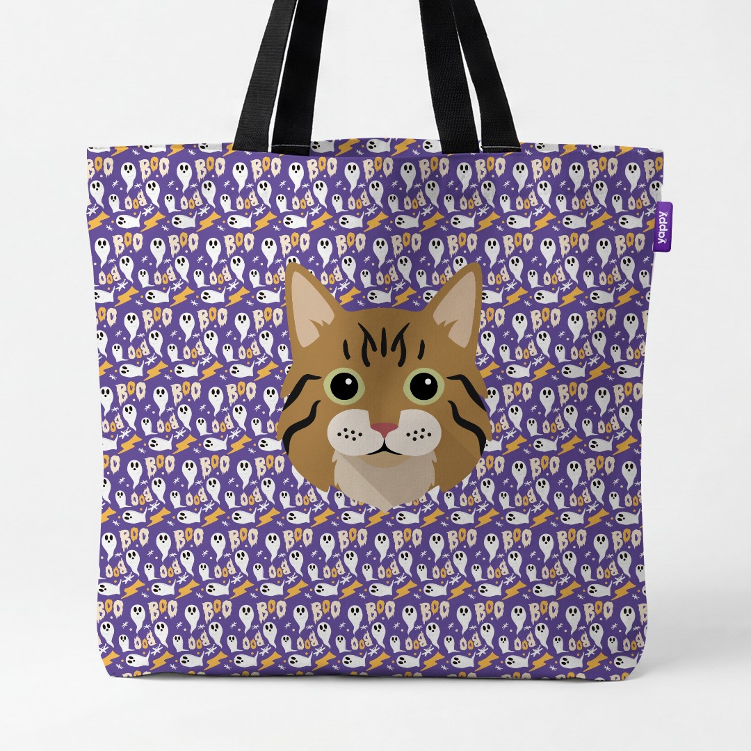 'Boo Ghosts' - Personalized {breedCommonName} Canvas Bag
