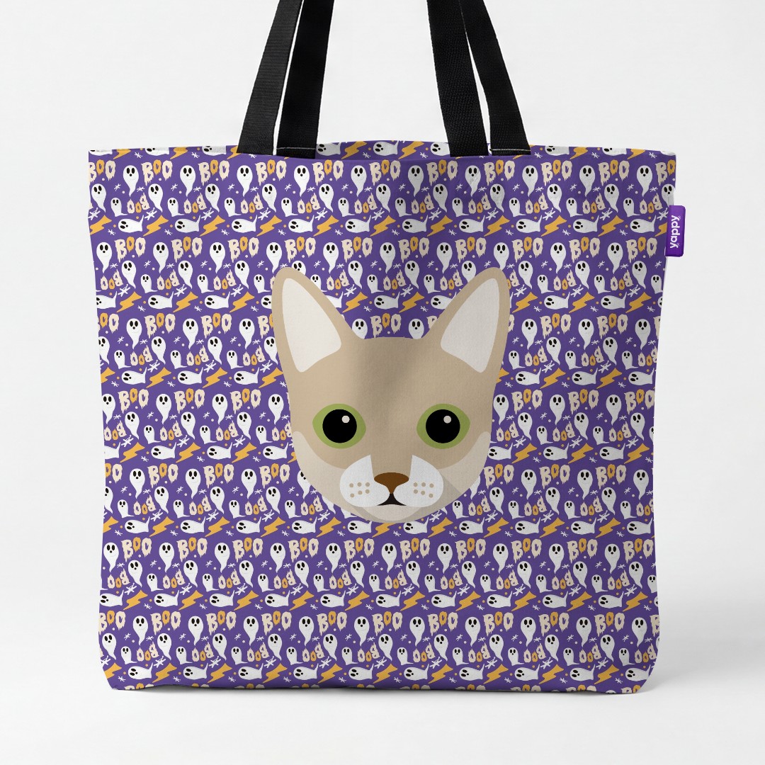 'Boo Ghosts' - Personalized {breedCommonName} Canvas Bag