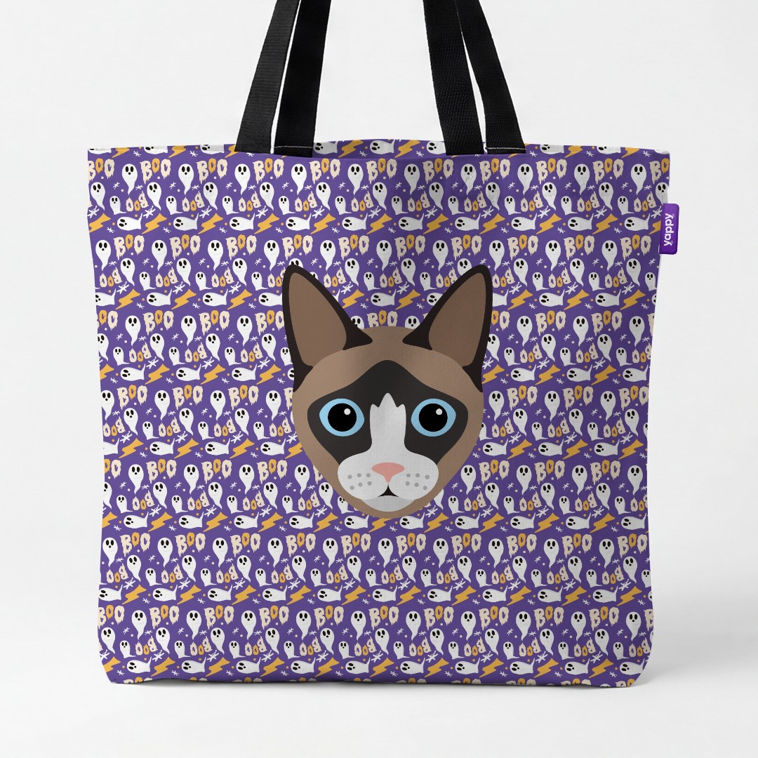 'Boo Ghosts' - Personalized {breedCommonName} Canvas Bag