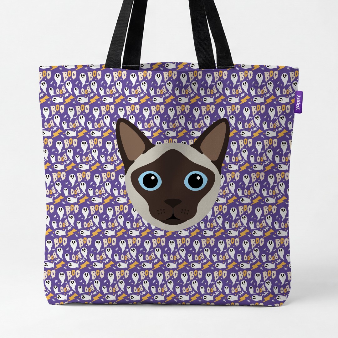 'Boo Ghosts' - Personalized {breedCommonName} Canvas Bag