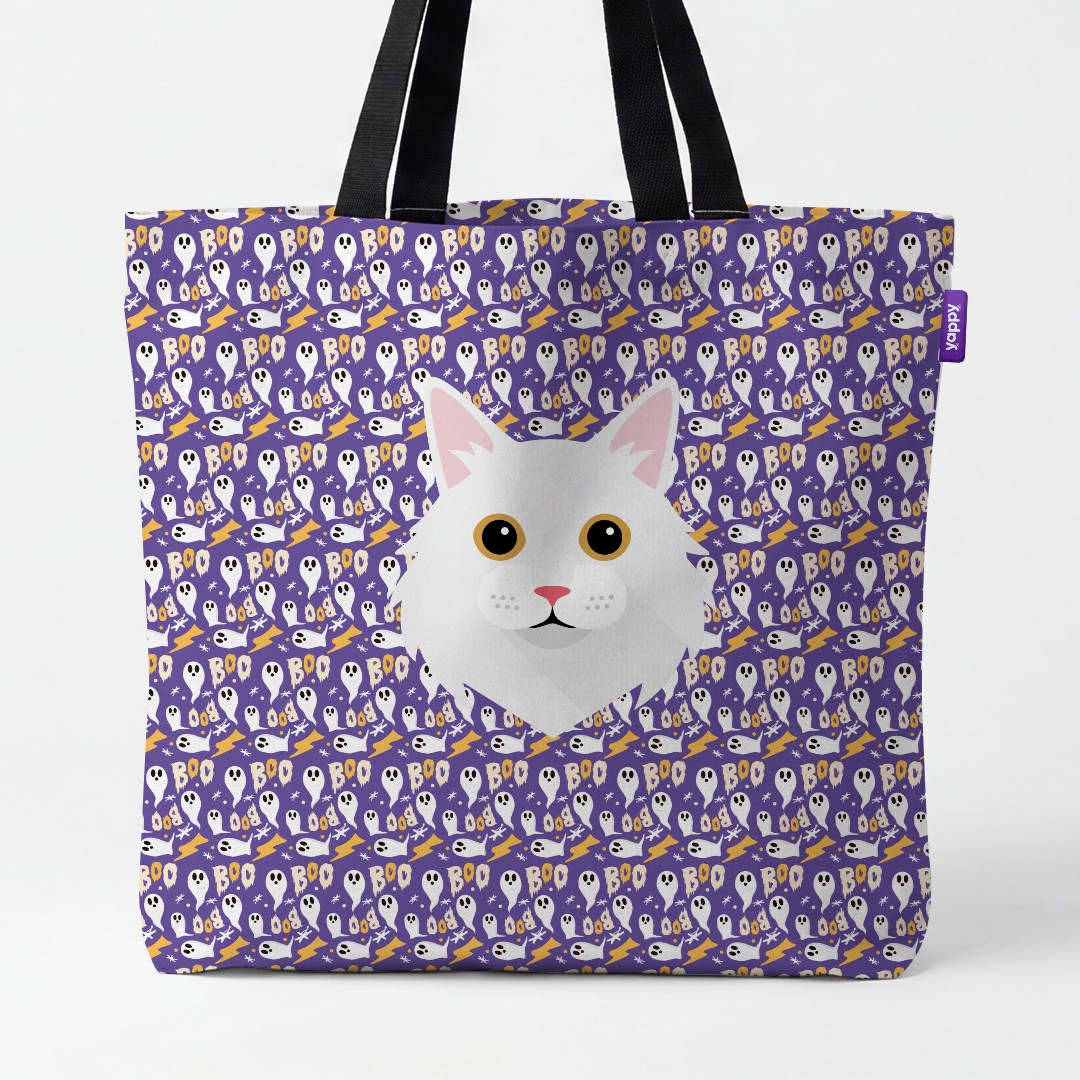 'Boo Ghosts' - Personalized {breedCommonName} Canvas Bag