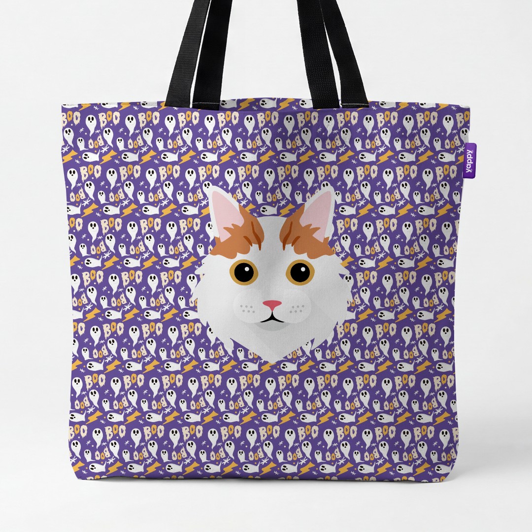 'Boo Ghosts' - Personalized {breedCommonName} Canvas Bag