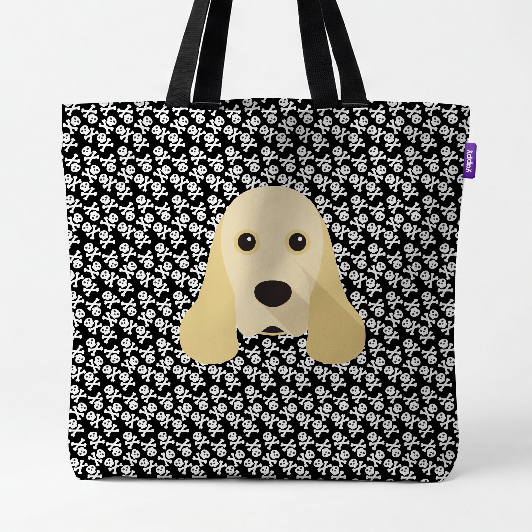 'Skull and Crossbones' - Personalized {breedCommonName} Canvas Bag
