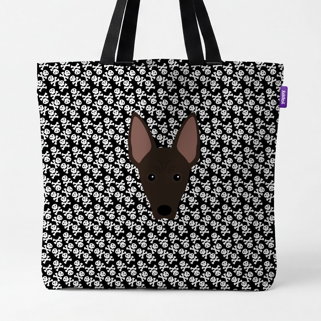'Skull and Crossbones' - Personalized {breedCommonName} Canvas Bag