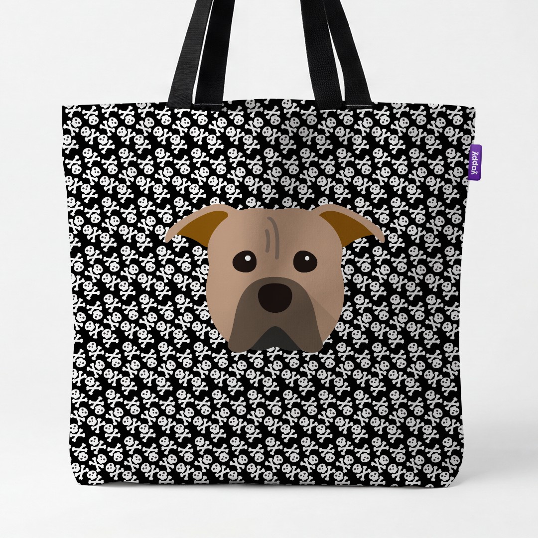 'Skull and Crossbones' - Personalized {breedCommonName} Canvas Bag