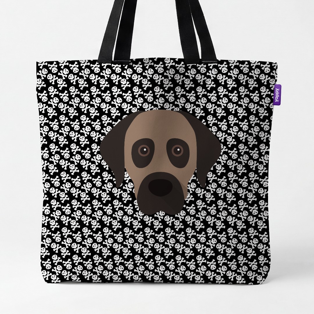 'Skull and Crossbones' - Personalized {breedCommonName} Canvas Bag