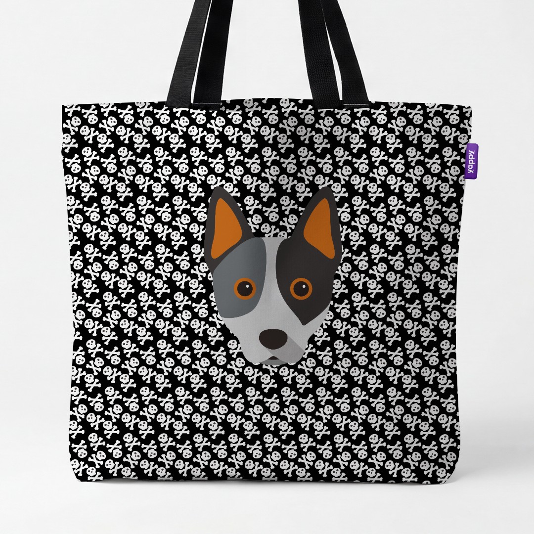 'Skull and Crossbones' - Personalized {breedCommonName} Canvas Bag