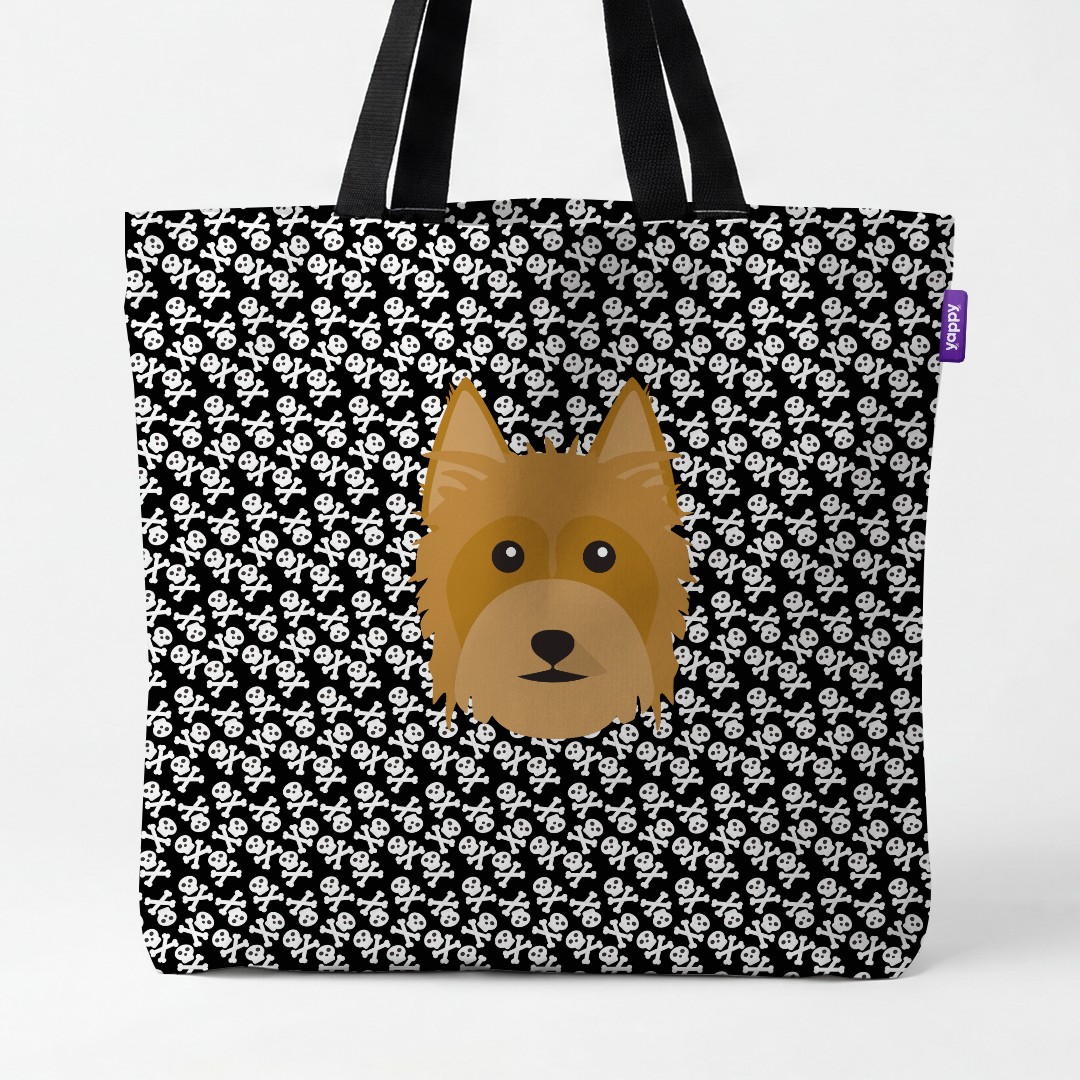 'Skull and Crossbones' - Personalized {breedCommonName} Canvas Bag