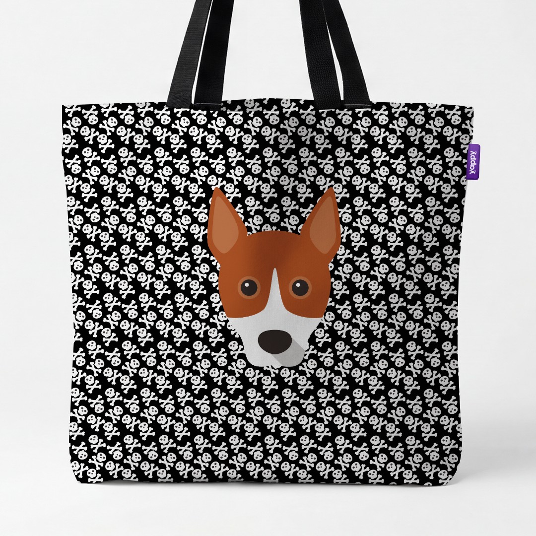 'Skull and Crossbones' - Personalized {breedCommonName} Canvas Bag