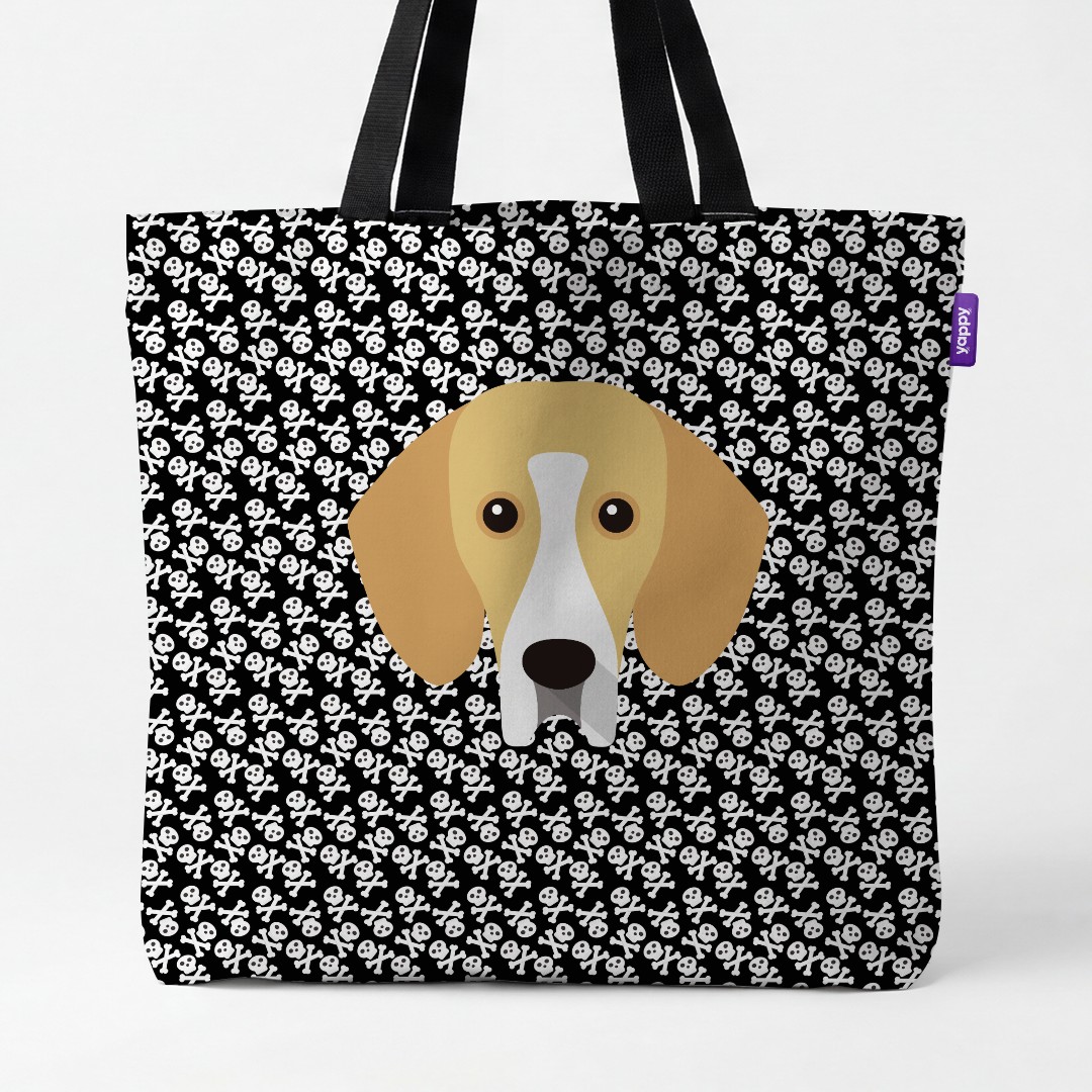 'Skull and Crossbones' - Personalized {breedCommonName} Canvas Bag