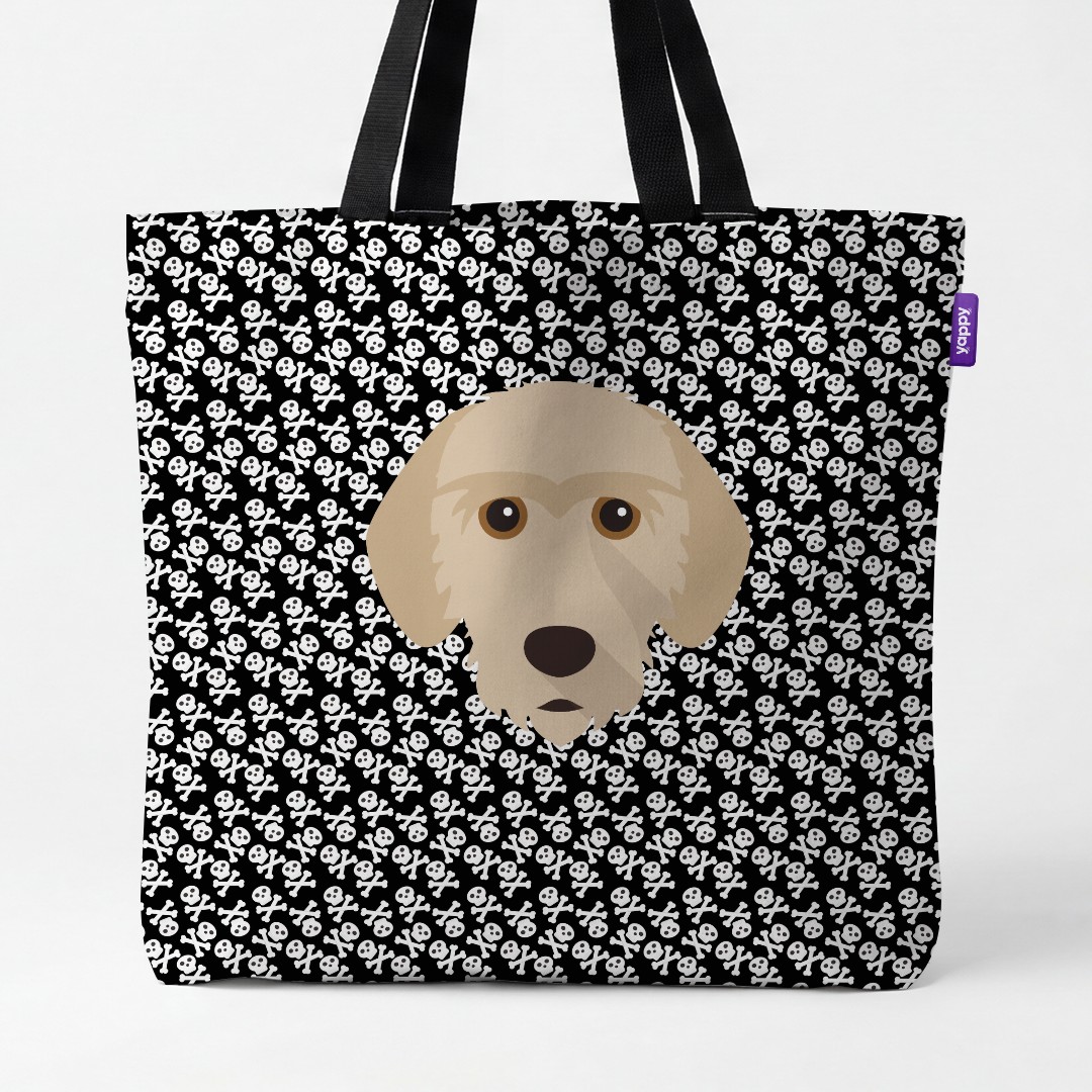 'Skull and Crossbones' - Personalized {breedCommonName} Canvas Bag